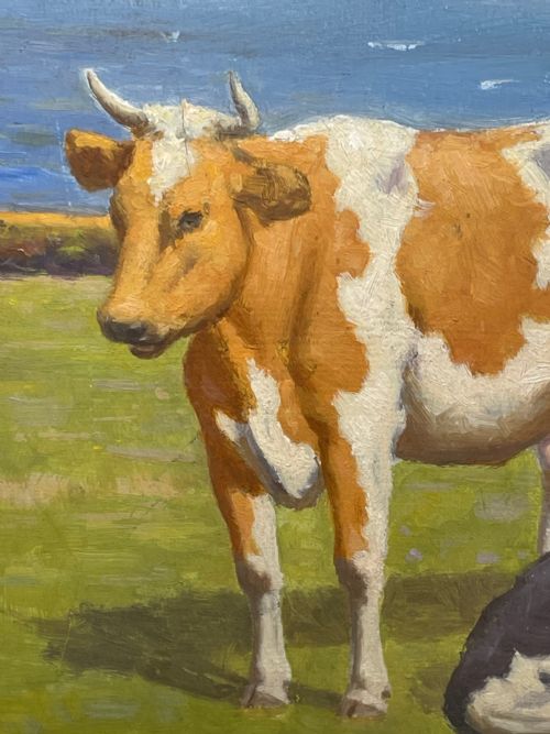 OIL PAINTING CATTLE BY COAST BY RALPH TODD RA 18911966 - ADDITIONAL PHOTO 12
