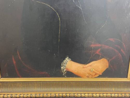 EARLY VICTORIAN OIL PAINTING PORTRAIT OF A LADY - ADDITIONAL PHOTO 9