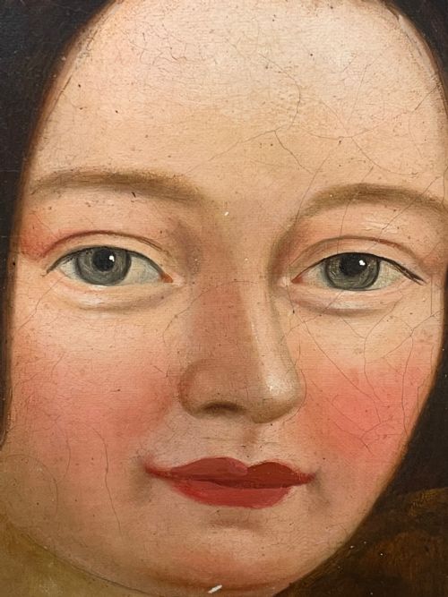 EARLY VICTORIAN OIL PAINTING PORTRAIT OF A LADY - ADDITIONAL PHOTO 13