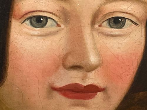 EARLY VICTORIAN OIL PAINTING PORTRAIT OF A LADY - ADDITIONAL PHOTO 14