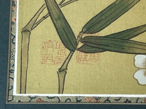 CHINESE PAINTING 2 WILD BIRDS PLUM BLOSSOM EYES STAMPED SIGNED - ADDITIONAL PHOTO 10