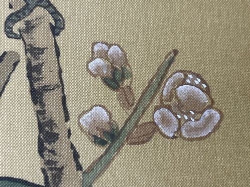 CHINESE PAINTING 2 WILD BIRDS PLUM BLOSSOM EYES STAMPED SIGNED - ADDITIONAL PHOTO 20