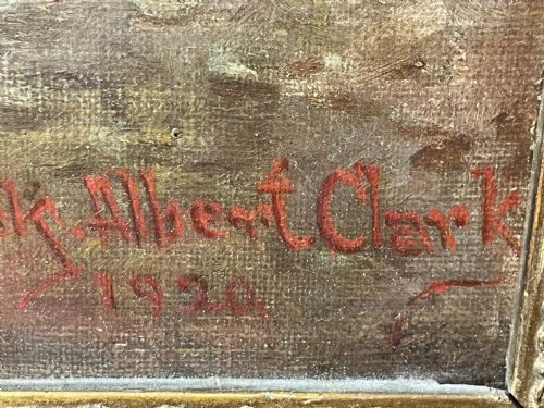 OIL PAINTING RACE HORSE 'SPION KOP' WINNER BY FREDERICK ALBERT CLARKE - ADDITIONAL PHOTO 13