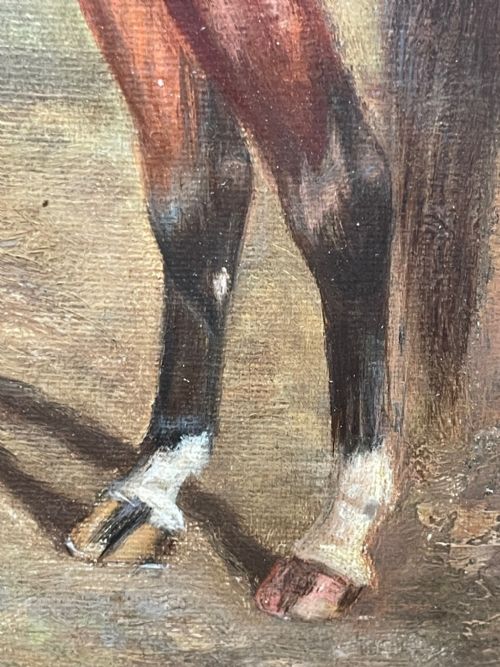 OIL PAINTING RACE HORSE 'SPION KOP' WINNER BY FREDERICK ALBERT CLARKE - ADDITIONAL PHOTO 21