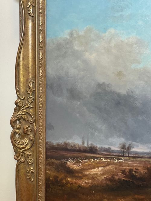 LARGE 19TH CENTURY HUNTING CHARGING OIL PAINTING BY THOMAS SMYTHE - ADDITIONAL PHOTO 6