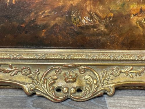 LARGE 19TH CENTURY HUNTING CHARGING OIL PAINTING BY THOMAS SMYTHE - ADDITIONAL PHOTO 8