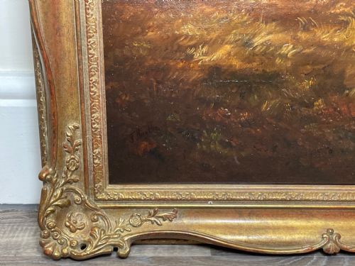 LARGE 19TH CENTURY HUNTING CHARGING OIL PAINTING BY THOMAS SMYTHE - ADDITIONAL PHOTO 9