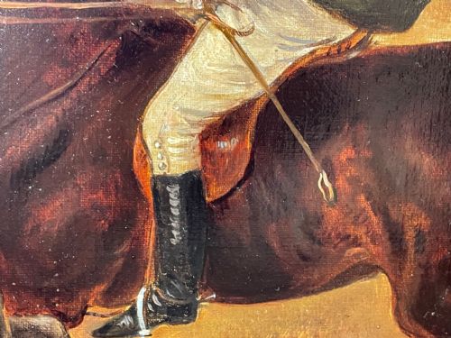 LARGE 19TH CENTURY HUNTING CHARGING OIL PAINTING BY THOMAS SMYTHE - ADDITIONAL PHOTO 22