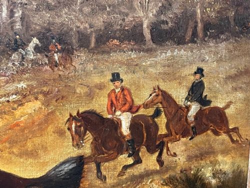 LARGE 19TH CENTURY HUNTING CHARGING OIL PAINTING BY THOMAS SMYTHE - ADDITIONAL PHOTO 25