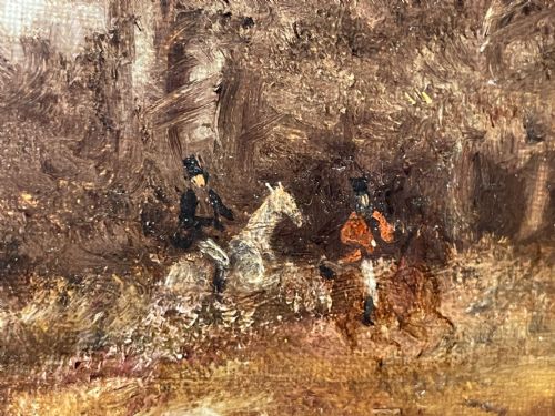 LARGE 19TH CENTURY HUNTING CHARGING OIL PAINTING BY THOMAS SMYTHE - ADDITIONAL PHOTO 26