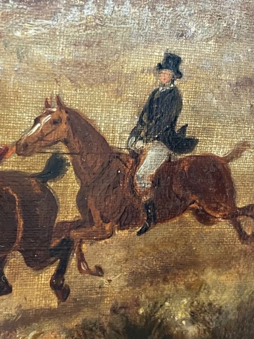 LARGE 19TH CENTURY HUNTING CHARGING OIL PAINTING BY THOMAS SMYTHE - ADDITIONAL PHOTO 29