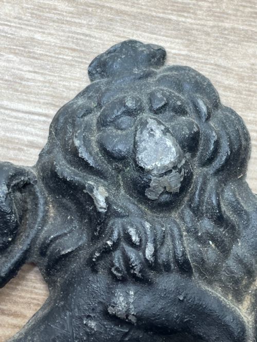 VICTORIAN LEAD BRITISH ROYAL COAT ARMS LION UNICORN WALL PLAQUE - ADDITIONAL PHOTO 15