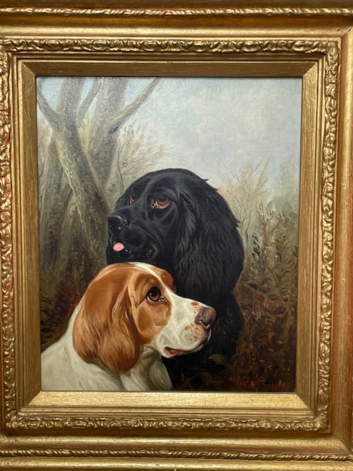 BRITISH HUNTING 2 GUN SETTER DOGS OIL PAINTING BY COLIN GRAEME ROE - ADDITIONAL PHOTO 2