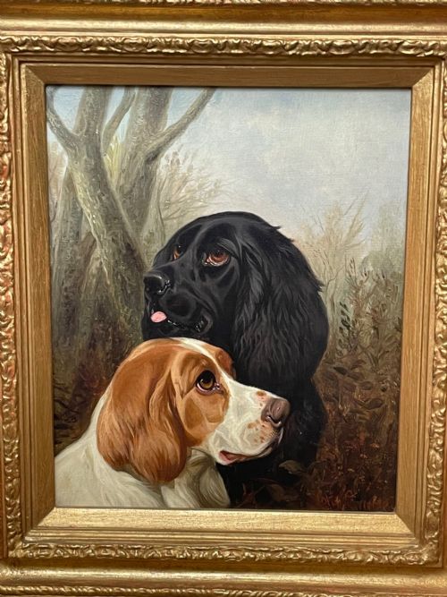 BRITISH HUNTING 2 GUN SETTER DOGS OIL PAINTING BY COLIN GRAEME ROE - ADDITIONAL PHOTO 3