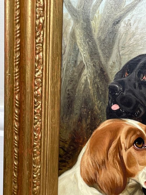 BRITISH HUNTING 2 GUN SETTER DOGS OIL PAINTING BY COLIN GRAEME ROE - ADDITIONAL PHOTO 7