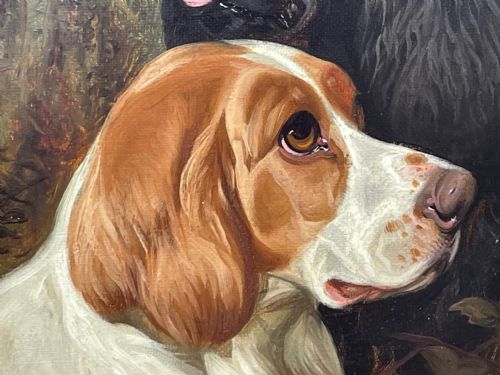 BRITISH HUNTING 2 GUN SETTER DOGS OIL PAINTING BY COLIN GRAEME ROE - ADDITIONAL PHOTO 15