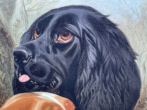 BRITISH HUNTING 2 GUN SETTER DOGS OIL PAINTING BY COLIN GRAEME ROE - ADDITIONAL PHOTO 16