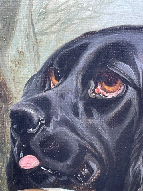 BRITISH HUNTING 2 GUN SETTER DOGS OIL PAINTING BY COLIN GRAEME ROE - ADDITIONAL PHOTO 17