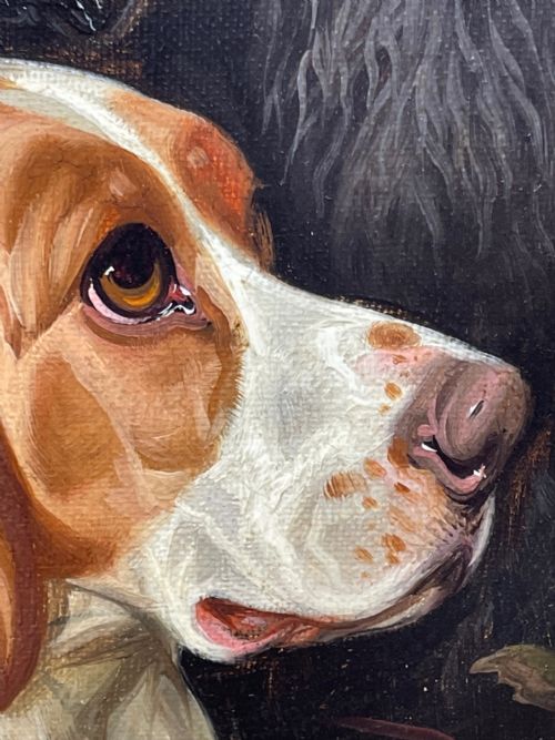 BRITISH HUNTING 2 GUN SETTER DOGS OIL PAINTING BY COLIN GRAEME ROE - ADDITIONAL PHOTO 18