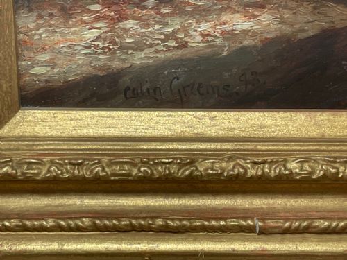 VICTORIAN HUNTING POINTER DOG OIL PAINTING BY COLIN GRAEME ROE - ADDITIONAL PHOTO 11