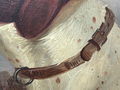 VICTORIAN HUNTING POINTER DOG OIL PAINTING BY COLIN GRAEME ROE - ADDITIONAL PHOTO 13
