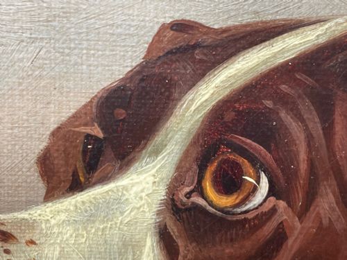VICTORIAN HUNTING POINTER DOG OIL PAINTING BY COLIN GRAEME ROE - ADDITIONAL PHOTO 21