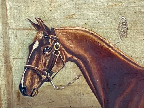 OIL PAINTING DREADNOUGHT BAY HUNTER HORSE BY HERBERT H ST JOHN JONES - ADDITIONAL PHOTO 18