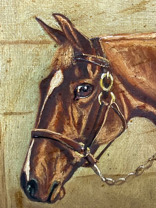 OIL PAINTING DREADNOUGHT BAY HUNTER HORSE BY HERBERT H ST JOHN JONES - ADDITIONAL PHOTO 19