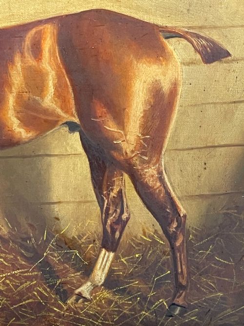 OIL PAINTING DREADNOUGHT BAY HUNTER HORSE BY HERBERT H ST JOHN JONES - ADDITIONAL PHOTO 22