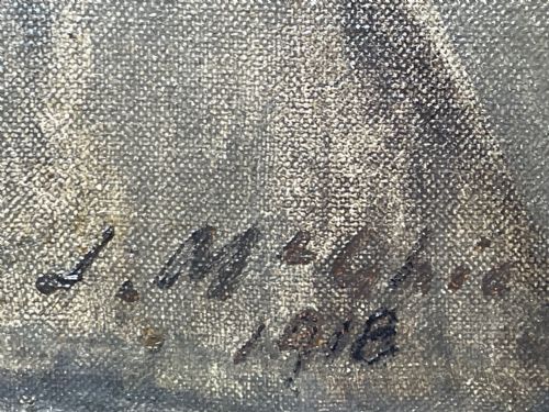 OIL PAINTING PORTRAIT OF GLASGOW IRON STEEL MERCHANT BY JOHN MCGHIE - ADDITIONAL PHOTO 5