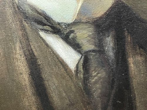 OIL PAINTING PORTRAIT OF GLASGOW IRON STEEL MERCHANT BY JOHN MCGHIE - ADDITIONAL PHOTO 7