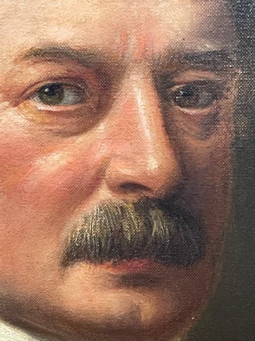 OIL PAINTING PORTRAIT OF GLASGOW IRON STEEL MERCHANT BY JOHN MCGHIE - ADDITIONAL PHOTO 13