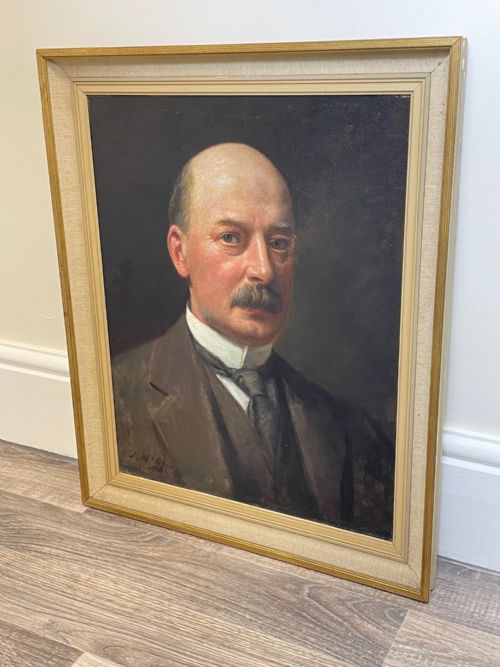 OIL PAINTING PORTRAIT OF GLASGOW IRON STEEL MERCHANT BY JOHN MCGHIE - ADDITIONAL PHOTO 25