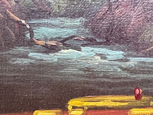 SCOTTISH OIL PAINTING BURN TROUT FISH CAUGHT BY JAMES RUSSELL - ADDITIONAL PHOTO 13