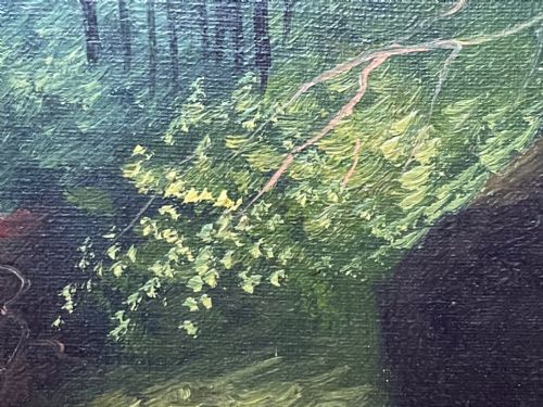 SCOTTISH OIL PAINTING BURN TROUT FISH CAUGHT BY JAMES RUSSELL - ADDITIONAL PHOTO 21