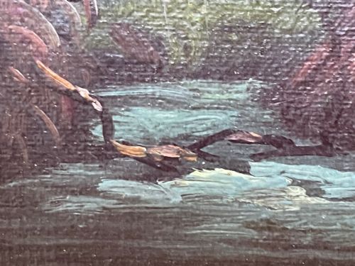 SCOTTISH OIL PAINTING BURN TROUT FISH CAUGHT BY JAMES RUSSELL - ADDITIONAL PHOTO 24