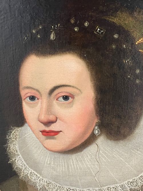 OIL PAINTING PORTRAIT ELIZABETH OF BOHEMIA CIRCLE OF GODFREY KNELLER - ADDITIONAL PHOTO 6