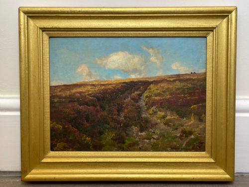 VICTORIAN OIL PAINTING EXMOOR LANDSCAPE BY ARTHUR WARDLE 18601949 - ADDITIONAL PHOTO 3