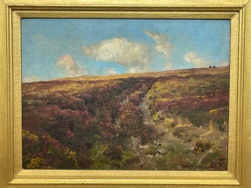 VICTORIAN OIL PAINTING EXMOOR LANDSCAPE BY ARTHUR WARDLE 18601949 - ADDITIONAL PHOTO 4
