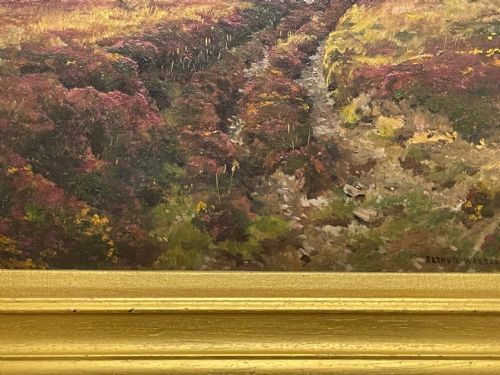VICTORIAN OIL PAINTING EXMOOR LANDSCAPE BY ARTHUR WARDLE 18601949 - ADDITIONAL PHOTO 6