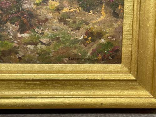 VICTORIAN OIL PAINTING EXMOOR LANDSCAPE BY ARTHUR WARDLE 18601949 - ADDITIONAL PHOTO 10