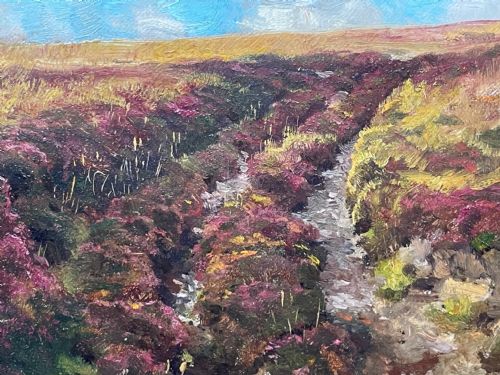 VICTORIAN OIL PAINTING EXMOOR LANDSCAPE BY ARTHUR WARDLE 18601949 - ADDITIONAL PHOTO 13