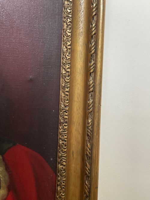 OIL PAINTING BRITISH PORTRAIT OF JUDGE PAUL STORR RED COURT DRESS ROBES - ADDITIONAL PHOTO 4