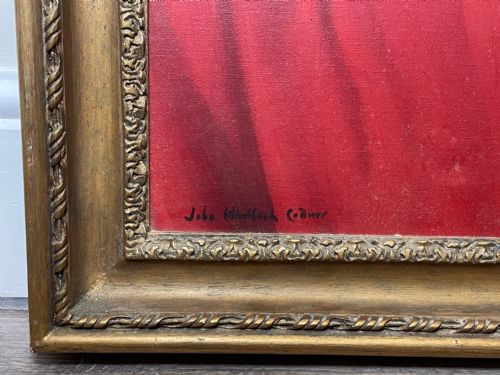 OIL PAINTING BRITISH PORTRAIT OF JUDGE PAUL STORR RED COURT DRESS ROBES - ADDITIONAL PHOTO 9