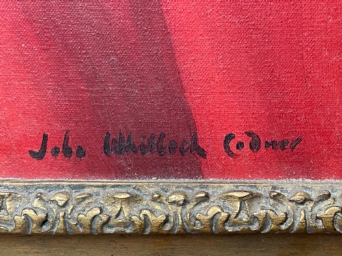 OIL PAINTING BRITISH PORTRAIT OF JUDGE PAUL STORR RED COURT DRESS ROBES - ADDITIONAL PHOTO 10