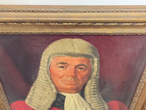 OIL PAINTING BRITISH PORTRAIT OF JUDGE PAUL STORR RED COURT DRESS ROBES - ADDITIONAL PHOTO 28