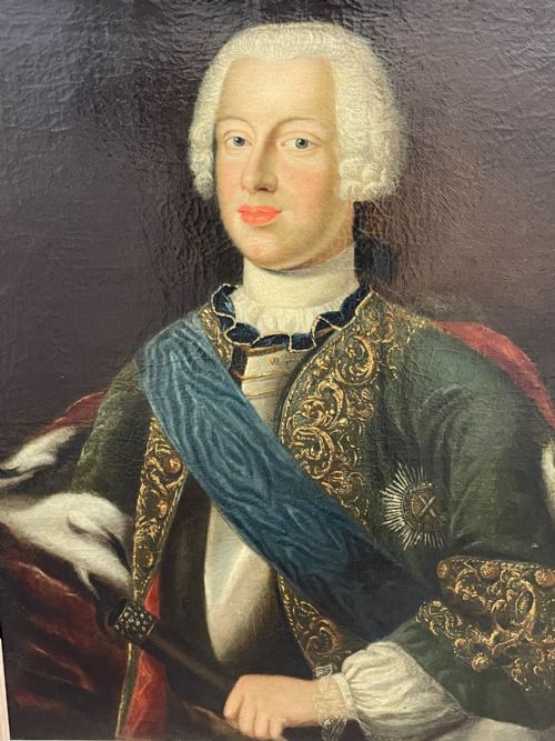 OIL PORTRAIT DUKE ANTHONY ULRICH OF BRUNSWICKLNEBURG WEARING SASH OF THE IMPERIAL ORDER OF ST ANDREW C1740 - ADDITIONAL PHOTO 4