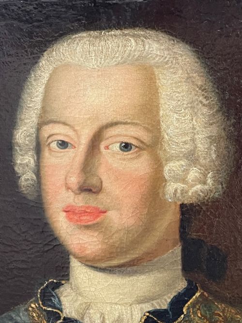 OIL PORTRAIT DUKE ANTHONY ULRICH OF BRUNSWICKLNEBURG WEARING SASH OF THE IMPERIAL ORDER OF ST ANDREW C1740 - ADDITIONAL PHOTO 8