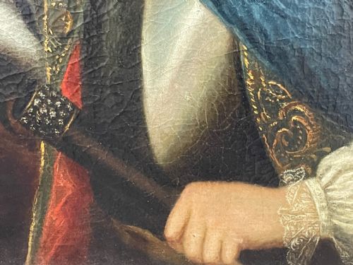 OIL PORTRAIT DUKE ANTHONY ULRICH OF BRUNSWICKLNEBURG WEARING SASH OF THE IMPERIAL ORDER OF ST ANDREW C1740 - ADDITIONAL PHOTO 9