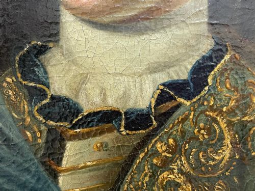 OIL PORTRAIT DUKE ANTHONY ULRICH OF BRUNSWICKLNEBURG WEARING SASH OF THE IMPERIAL ORDER OF ST ANDREW C1740 - ADDITIONAL PHOTO 20